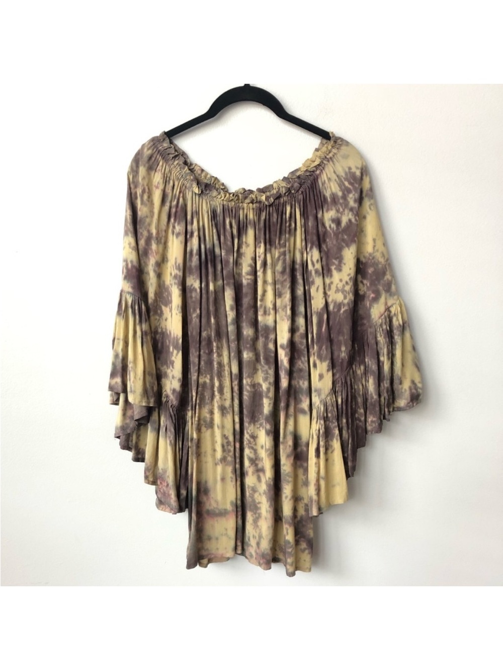 Elan Boho Bell Sleeve Tie Dye Top S/M